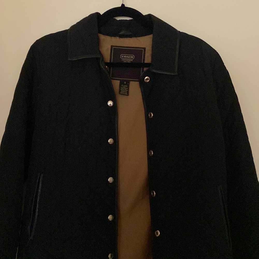 Black Quilted Coach Jacket